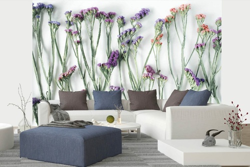 Vlies Fototapete - Trockenblumen 375 x 250 cm